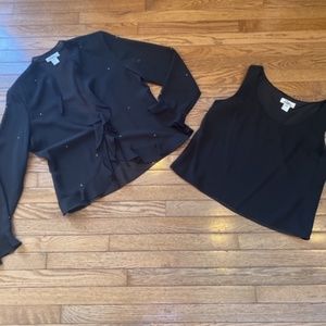 sheer dressy cardigan with camisole